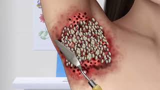 ASMR Removal Dog Ticks & Maggot Infected Armpit | Severely Injured Animation