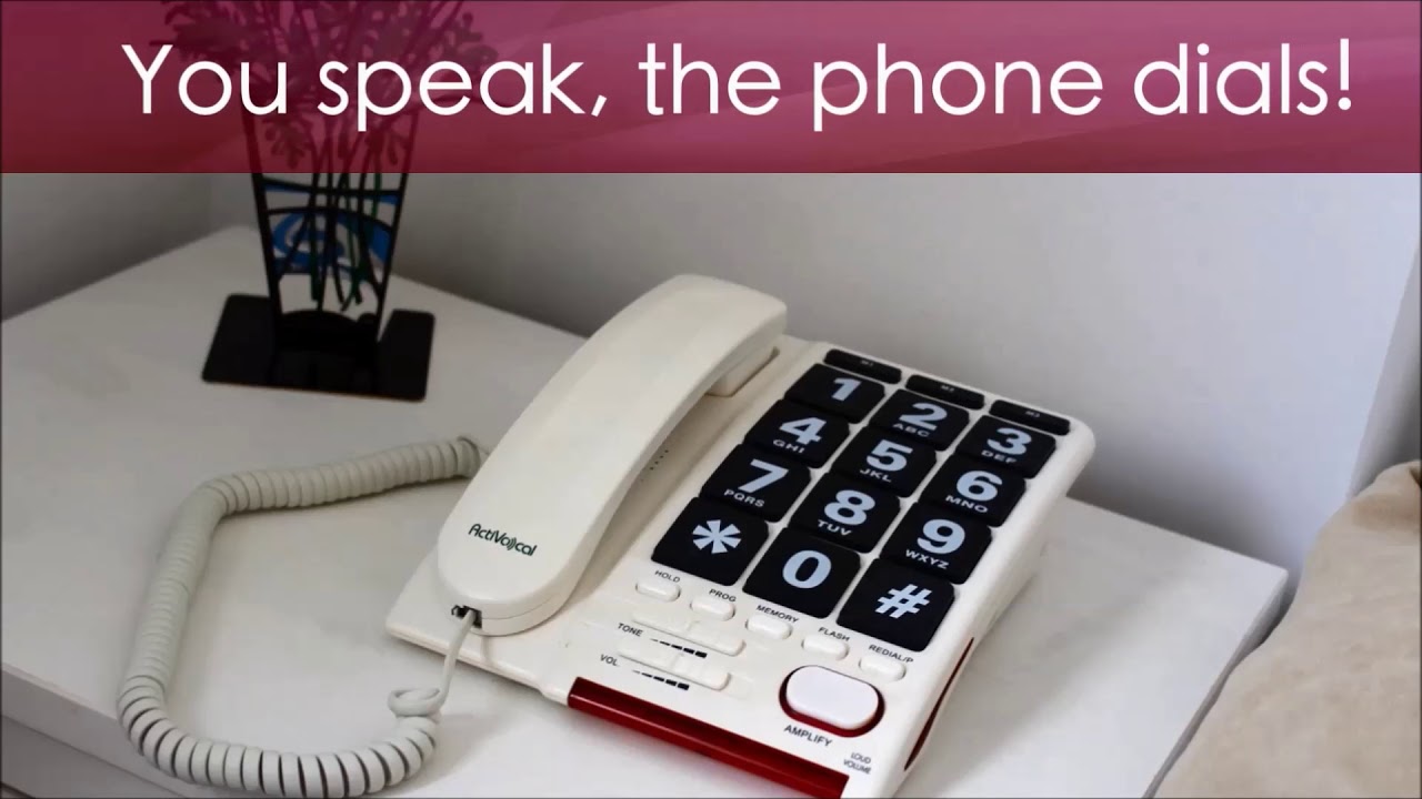 Voice activated telephones for the blind