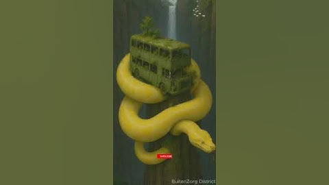 Nature Travel I Albino python is wrapped around a level bus #trending  #python #bus