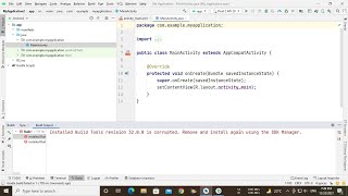 Fix Installed Build Tools Revision 32.0.0 Is Corrupted, Remove And Install Again Using The Sdk
