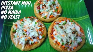 Instant Mini Wheat Pizza|ஈஸ்ட் இல்லாமல் கோதுமை மாவு மினி பீசா|Without Maida,Yeast|By Naguvin Samayal