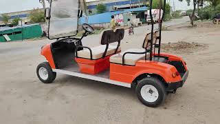 6 Seater Golf Cart Orange