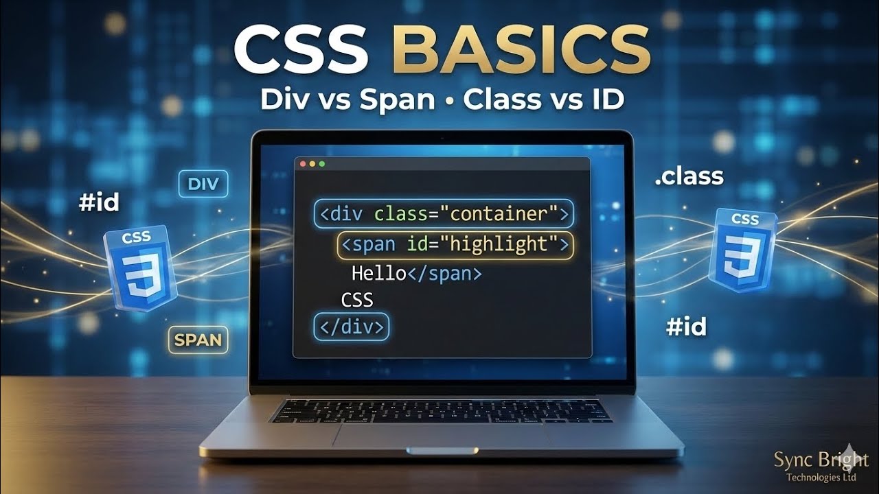 CSS Basics Explained: Div vs Span, Class vs ID, and How CSS Really Works (Beginner Tutorial)