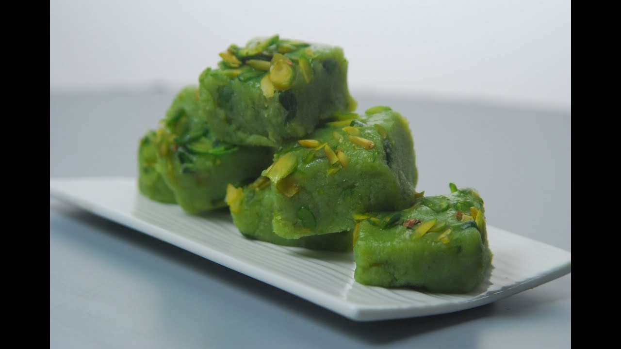 Green Peas And Pista Burfi