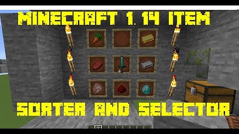 Minecraft 1.14 Automated Item Sorter WITH Item Selector!