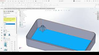 How to Create a Mounting Boss for plastic box in SolidWorks