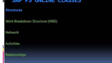 SAP PS ONLINE TRAINING VIDEOS