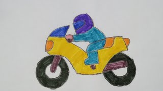 Bike Rider Boy colouring ll Shifa Drawing Art ll Kids