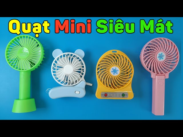 Mở Hộp Quạt Mini Cầm Tay Siêu Mát Dễ Thương Mua Online Trên Shopee