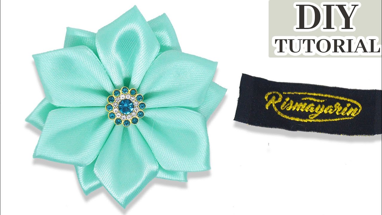 DIY || Cara Membuat Bros Bunga Dari Pita Satin