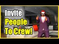 How to invite people to your crew in gta 5 online grew crew fast