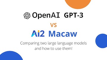 Open AI GPT3 vs Allen AI Macaw - Comparing two large AI models and how to use them!