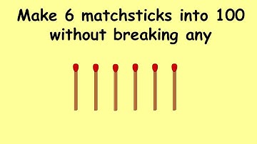Make 6 matchsticks into 100 without breaking any | Match Stick Puzzles #91 | Puzzles with Answer