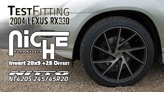 Player Profile Test Fitting - 2004 Lexus RX330 w/ 20x9 Niche Invert & 245/45 Nitto NT420S
