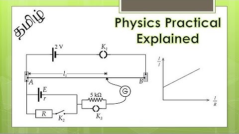 Sri Lanka GCE A/L Physics Experiment 45 | Determine the Internal Resistance of a Cell  in Tamil