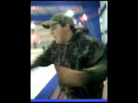 Retarded Fat Kid Dancing to YMCA On Ice! - YouTube