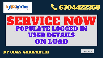 Populate logged in user details on load explained in detail by Uday Gadiparthi