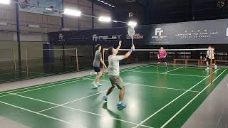 Sunday badminton session: Jiaan/Cy vs Richard/Peter
