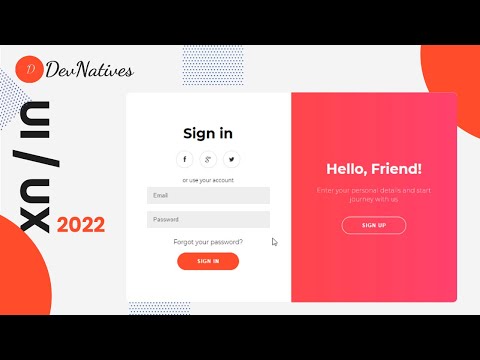 1.1 - How to Create Login and Registration Form Using HTML CSS - 2022 | UI UX 2022