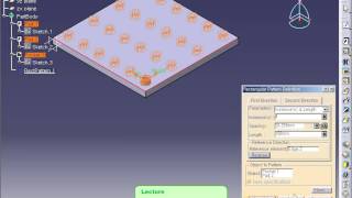 CATIA V5 - Part design - Rectangular Pattern [카티아스쿨] News