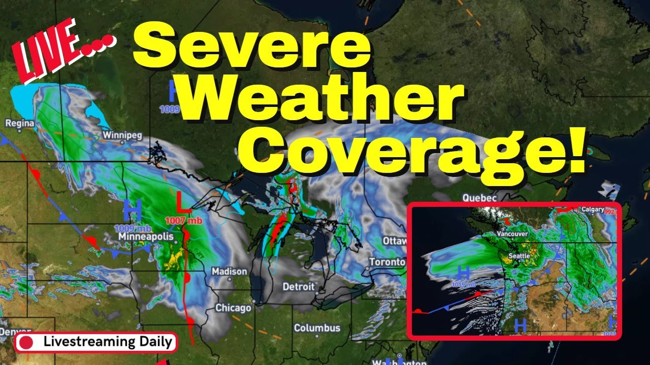 Coastal Storm & Midwest Snow! - Severe Weather Coverage! - YouTube