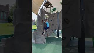 Liam climbing wall (unstoppable song) 2022