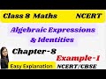 Class 8 Maths - Chapter 8 - Example 1 Solution - Algebraic Expressions & Identities - NCERT