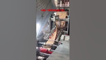 Shopping paper bag making machine with twisted rope handle in Mexico.