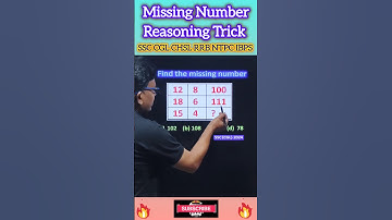 Missing Number Reasoning Short Tricks in hindi | RRB, SSC, SSGD, #maths  #ssccgl #ssc #sscchsl #yt