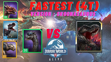 FASTEST 4 TURNS DEFEATED MORTEM REX RAID APEX BOSS JJWA// version SKOONASAURUS // Moveset in Note