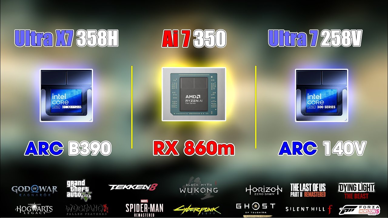 Gaming Benchmark: Ultra 7 358H & AI 7 350 vs Ultra 7 258V (1080p | 30W TDP)