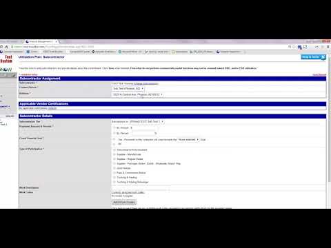 How to Submit a Utilization Plan in B2GNow Project Specific/Program Specific Funds Encumbered