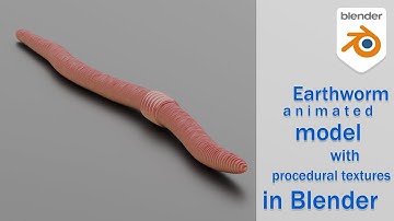 Blender - animated earthworm with procedural texture
