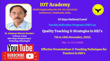 Effective Presentation and Teaching Techniques