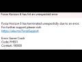 Fix Forza Horizon 6 Error Code FHE01 Game Crash