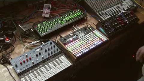 Minimal techno with Microfreak,  Deluge, Behringer Model D & System 1m