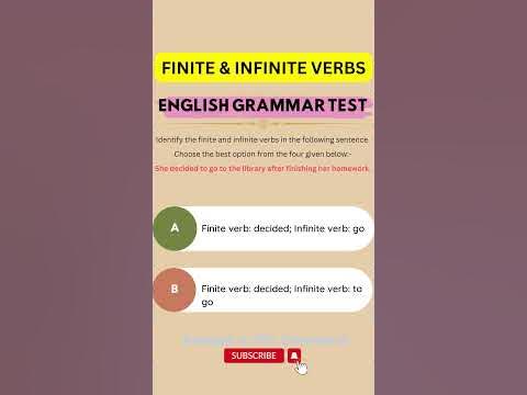 How to Identify Finite and Infinite Verbs in English Sentences ...