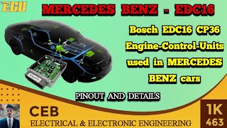 MERCEDES BENZ - EDC16 | pinout for Bosch EDC16 CP36 Engine Control Units, used in MERCEDES BENZ cars