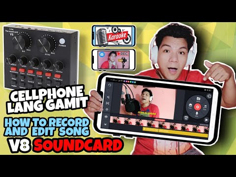 Paano mag-record at mag-edit ng kanta sa V8 Soundcard/Cellphone lang