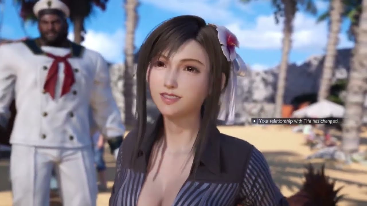 FFVII Rebirth - Costa Del Sol Beach Scene (Alternate Outfits)