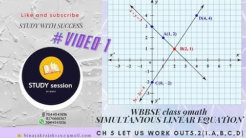 WB class ix math ch 5/simultaneous linear equations
