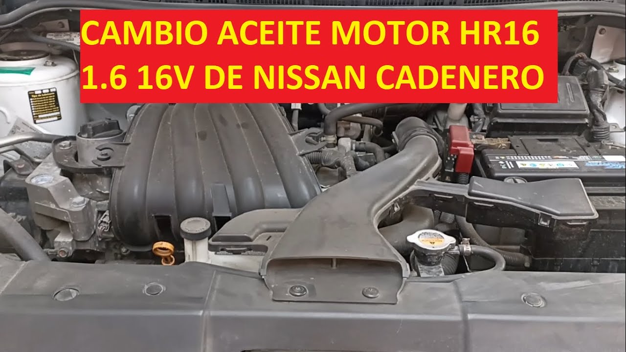 Cambio aceite hr16de 1 6 16 v lvulas cadenero h4m renault tiida 2012