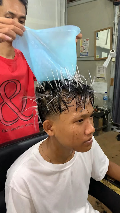 highlight x mullet #hairstyle #barbershop #fyp