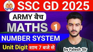 Unit Digit In Number System, SSC GD Maths Class, Maths For SSC GD, Maths By Falesh Sir, SSC GD 2025