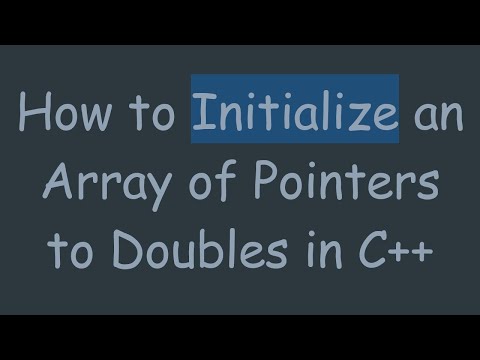 How to Initialize an Array of Pointers to Doubles in C++
