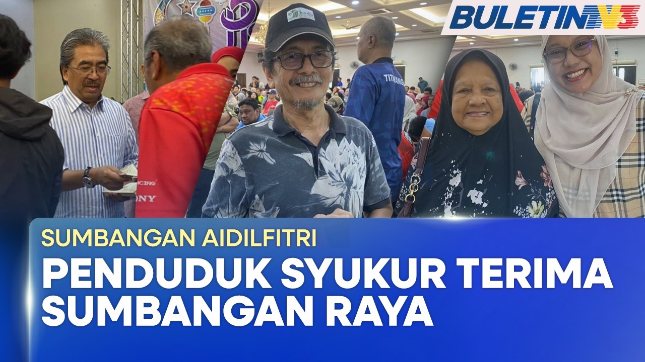 SUMBANGAN AIDILFITRI | 2,800 Penduduk Kg Bharu Syukur Terima Sumbangan Raya