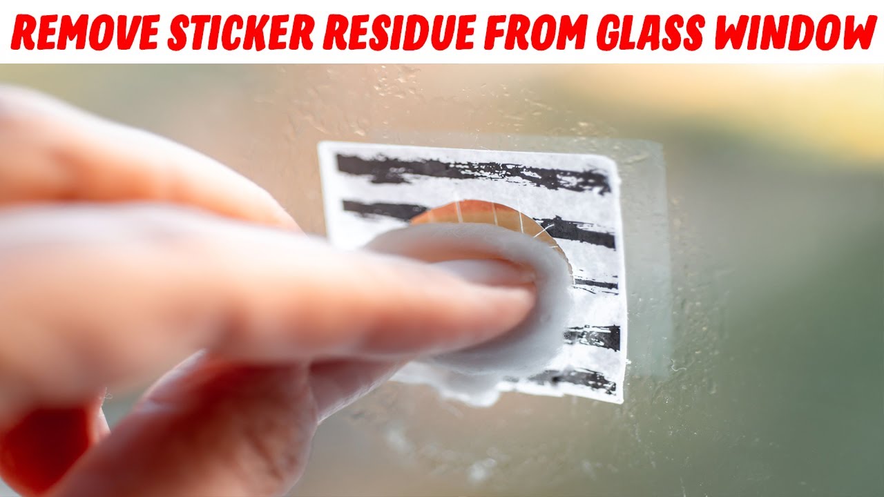 How to remove sticker residue from glass window - YouTube