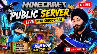 Playing With Subscribers on My Minecraft Public Server LIVE