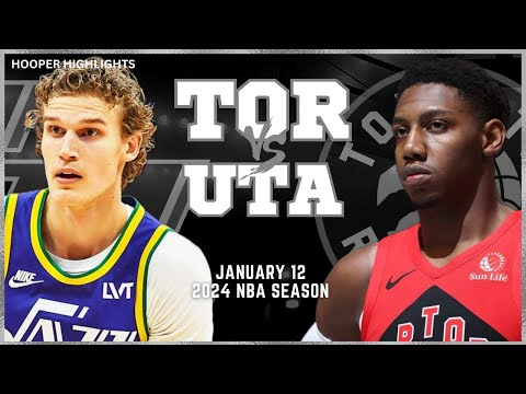 Toronto Raptors vs Utah Jazz Full Game Highlights | Jan 12 | 2024 NBA Season