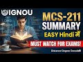 MCS 211 Full Hindi Summary! 🔥 Complete Revision in One Video | IGNOU